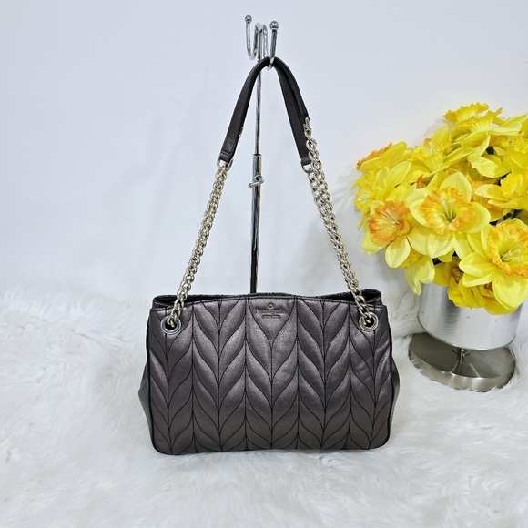 kate spade Handbags - kate spade meena briar lane quilted gunmental crossbody